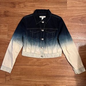Chico’s 0 Ombré Jean Jacket Dip Dye